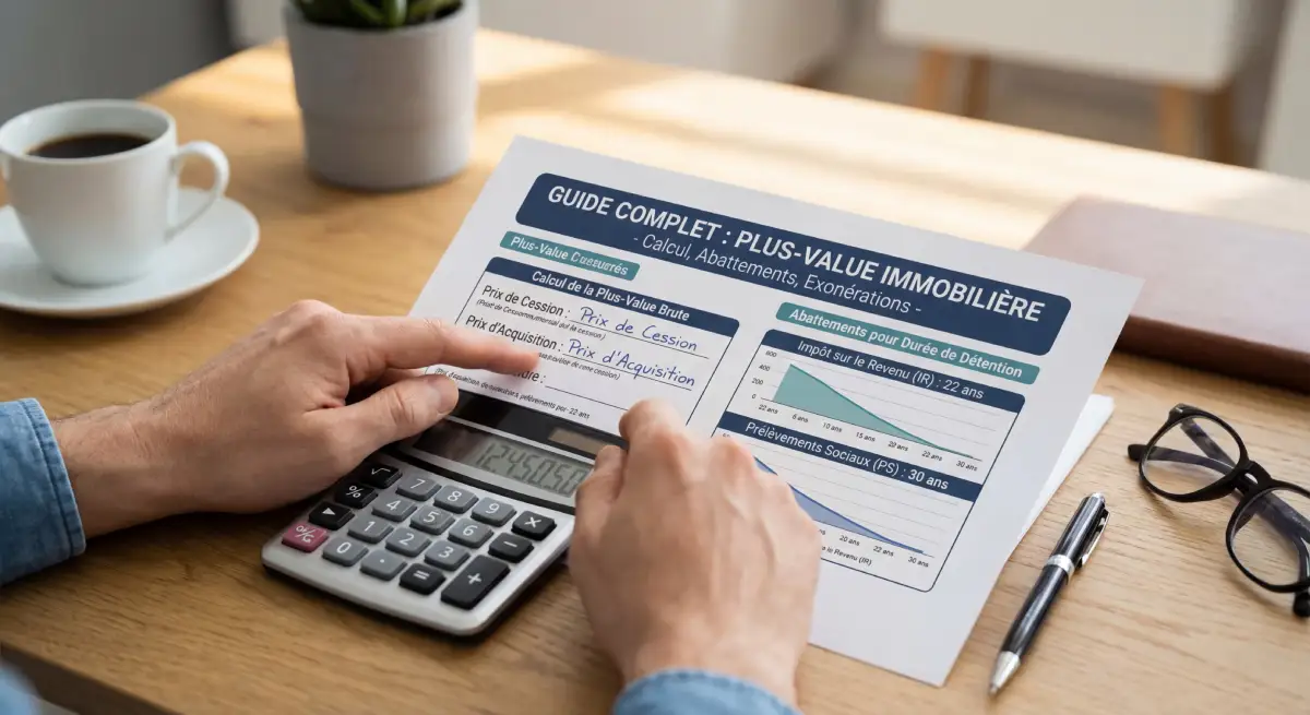 Plus-value immobilière : calcul, abattements et exonérations